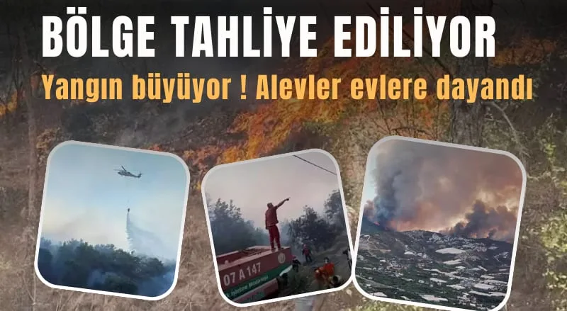 3 İlde Büyük Orman Yangını: Alevler Yerleşim Yerlerini Tehdit Ediyor