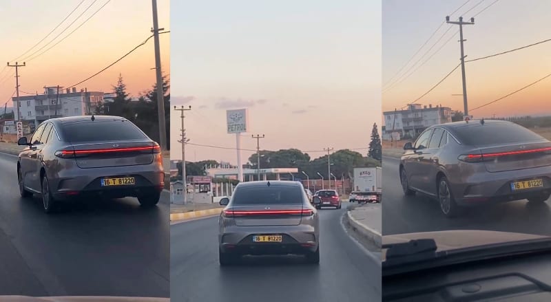 TOGG'un Yeni Sedan Modeli T10F Ayvalık'ta İlk Kez Görüntülendi