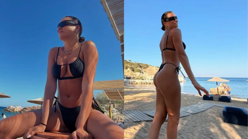 Serenay Sarıkaya'dan Cesur Tatil Pozları – Siyah Bikinisiyle Sosyal Medyayı Salladı