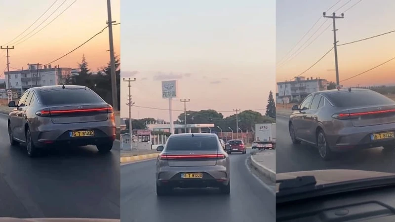 TOGG'un Yeni Sedan Modeli T10F Ayvalık'ta İlk Kez Görüntülendi