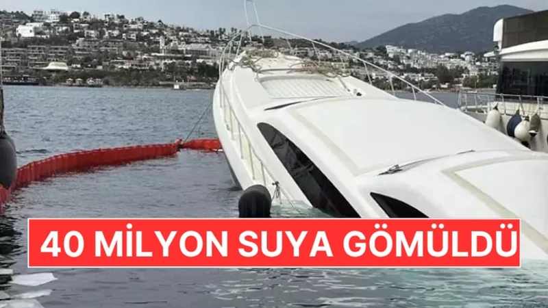 Bodrum'da 40 Milyonluk Lüks Yat Dakikalar İçinde Sulara Gömüldü