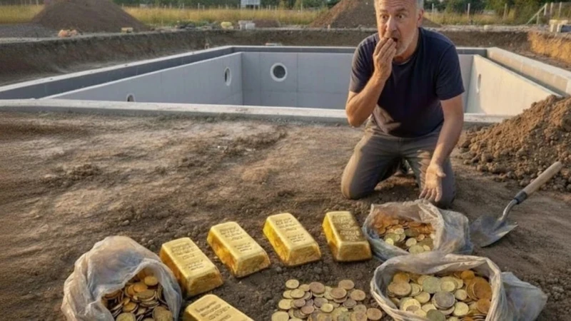 Talih Kuşu Bahçeye Kondu! Havuz Kazarken Altın Hazinesi Buldu