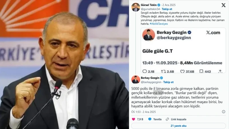 Berkay Gezgin'den Gürsel Tekin'e Sert Yanıt: "Abilik Tavsiyesi Alacağım Son Kişi"