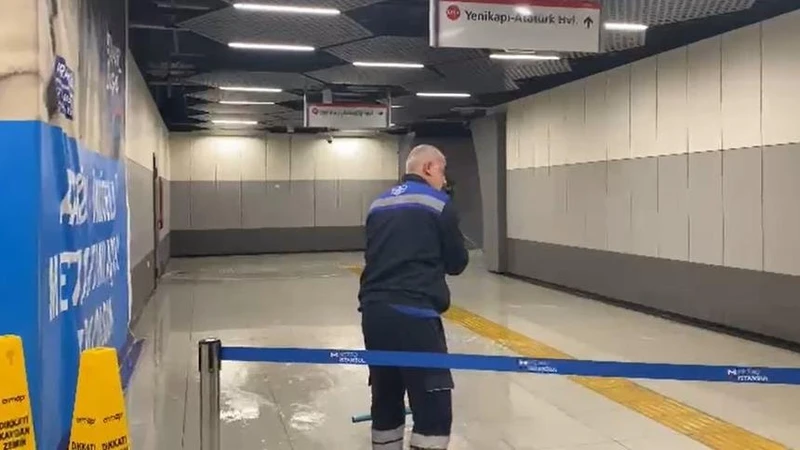 İstanbul'daki Sağanak Yağış M9 Metro Hattında Su Baskınına Yol Açtı