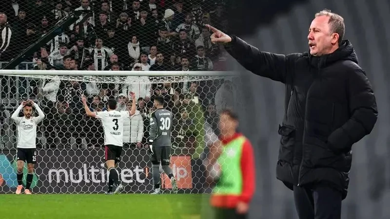 Beşiktaş'ta Gaziantep FK beraberliği sonrası tribünlerden istifa tepkisi yükseldi
