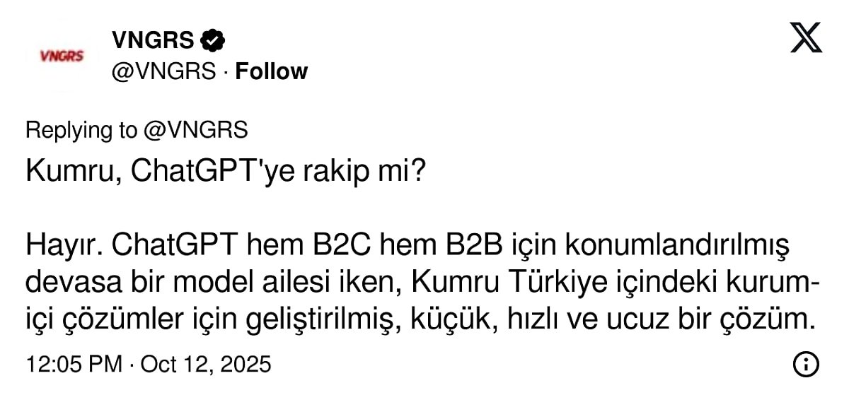 Yerli Yapay Zekâ Kumru Tanıtıldı: Türkçe Odaklı Büyük Dil Modeliyle Yeni Dönem Başlıyor - görsel 3