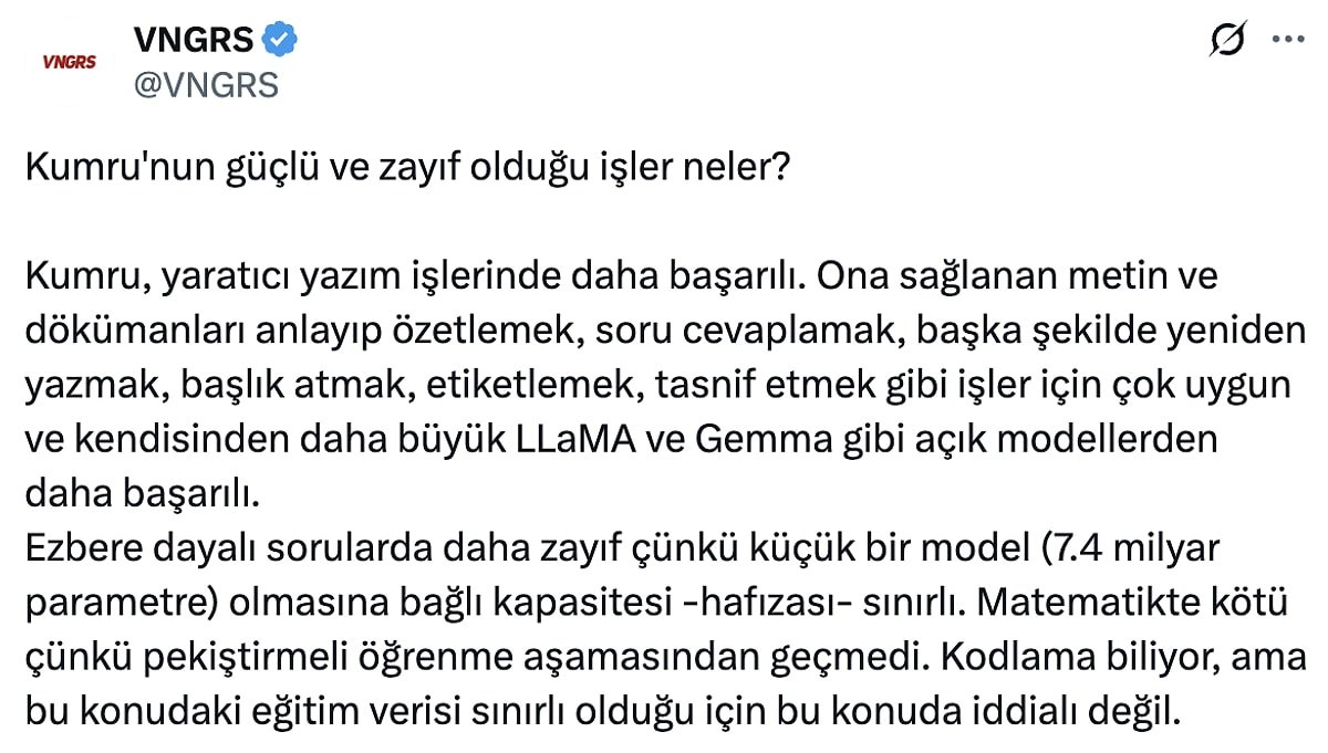 Yerli Yapay Zekâ Kumru Tanıtıldı: Türkçe Odaklı Büyük Dil Modeliyle Yeni Dönem Başlıyor - görsel 5