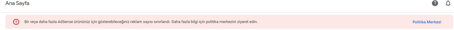 AdSense Reklam Sınırı Sorunu ve Kesin Çözüm Rehberi  - görsel 1
