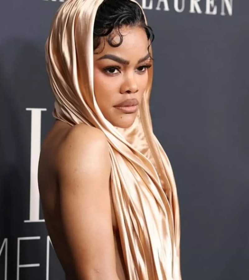 Teyana Taylor Cesur Tarzıyla Geceye Damga Vurdu: Hem Önü Hem Arkası Açık Elbise - görsel 2