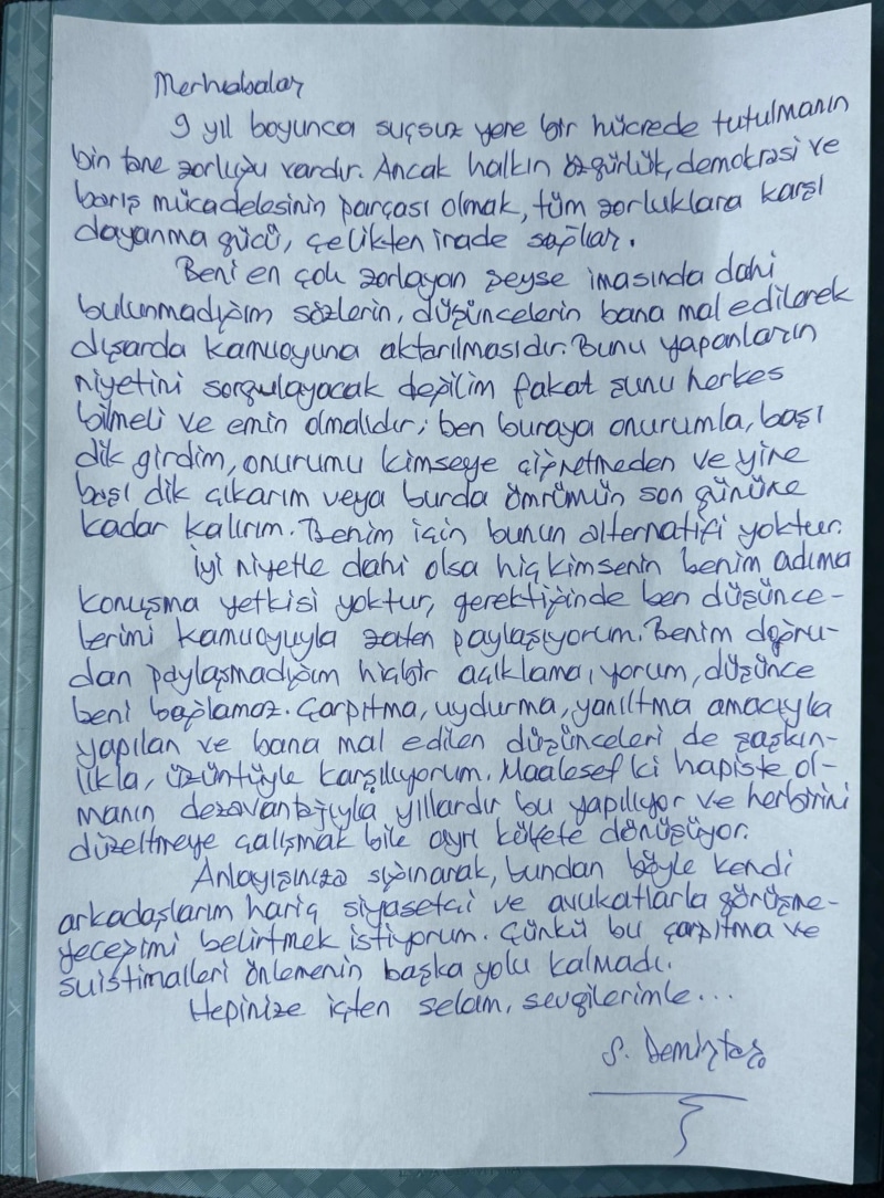 Demirtaş’tan İsim Vermeden Arınç’a Tepki: “Artık Siyasetçilerle Görüşmeyeceğim” - görsel 1