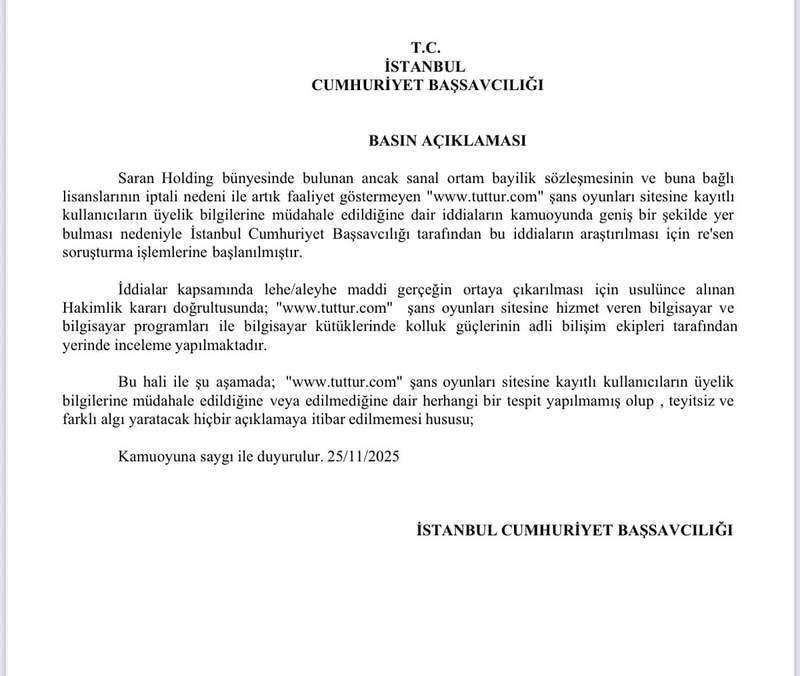 Tuttur Hakkında Soruşturma: Üyelik Bilgilerine Müdahale İddiası - görsel 1