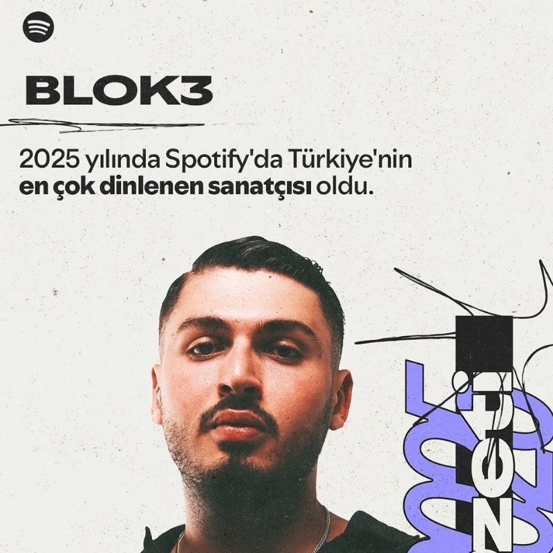 Spotify Türkiye’de Yılın Sanatçısı BLOK3 Oldu: “Bot” Tartışması Yeniden Alevlendi - görsel 3