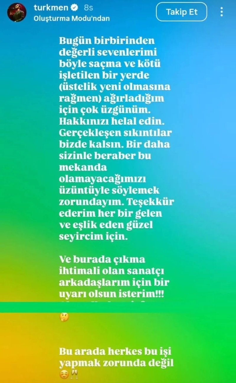 Gökhan Türkmen Konserinde Gerginlik: Mekan Sahibi Eşine Küfür Etti İddiası - görsel 1