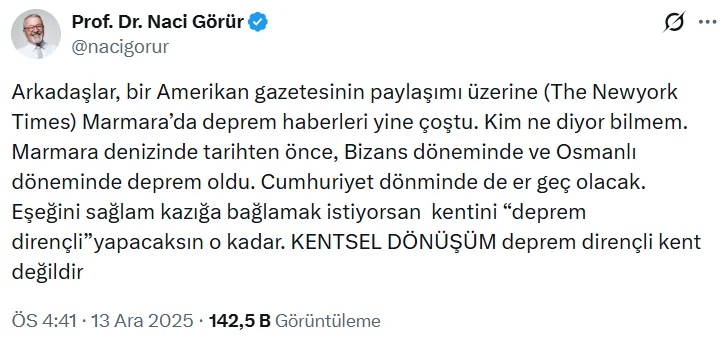 Naci Görür New York Times'ın İstanbul Depremi Analizini Değerlendirdi: Er Geç Olacak - görsel 1