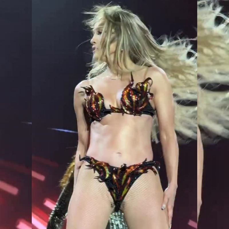 Jennifer Lopez Alev Detaylı Mini Kostümüyle Las Vegas Şovuna Göz Kırptı - görsel 2